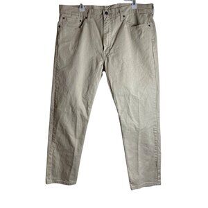 Levis Mens 502 Straight Fit Beige Denim Pants W38 L30 Cotton Blend Casual Wear